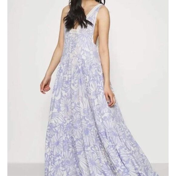 Free People Tiers For You Maxi Slip Size XS - Picture 2 of 6